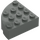 LEGO Dark Gray Brick 4 x 4 Round Corner (2577)