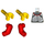 LEGO Gris foncé Castle Torse avec Argent Breastplate et Chainmail avec rouge Bras et Jaune Mains (973)