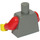 LEGO Dark Gray Castle Torso with Silver Breastplate and Chainmail with Red Arms and Yellow Hands (973 / 73403)
