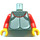 LEGO Gris oscuro Castillo Torso con Plateado Breastplate y Chainmail con Rojo Brazos y Amarillo Manos (973 / 73403)