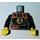 LEGO Dark Gray Dragon Fortress Guard Torso with Black Arms and Yellow Hands (973 / 73403)