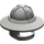 LEGO Dark Gray Helmet with Chin Guard and Broad Brim (15583 / 30273)