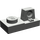 LEGO Dunkelgrau Scharnier Platte 1 x 2 Verriegeln mit Single Finger auf oben (30383 / 53922)