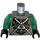 LEGO Dark Gray Insectoids Space Torso with Silver &#039;X&#039; (973)