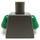 LEGO Dark Gray Insectoids Villian with Airtanks Minifigure head with Green Hair and Copper Eyepiece Torso (973 / 73403)