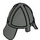 LEGO Dark Gray Knights Helmet with Neck Protector (3844 / 15606)