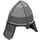 LEGO Donkergrijs Knights Helm met nekbeschermer (3844 / 15606)