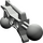 LEGO Dunkelgrau Bein mit 2 Ball Joints (32173)