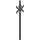 LEGO Dark Gray Minifig Spear with Four Side Blades (43899)