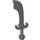 LEGO Dark Gray Minifig Sword Scimitar (43887 / 48693)