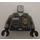 LEGO Dunkelgrau Minifig Torso Security Bewachen, Gold Badge und Radio (973)