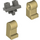 LEGO Mørk grå Minifigur Hofter med Beige Ben (3815 / 73200)