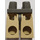 LEGO Donkergrijs Minifigure Heupen met Tan Poten (3815 / 73200)