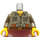 LEGO Dark Gray Minifigure Torso Jungle Shirt with Pockets and Guns in Belt with Dark Gray Arms and Yellow Hands (973 / 73403)