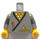 LEGO Donkergrijs Ninja - Grijs Torso (973 / 73403)