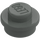 LEGO Donkergrijs Plaat 1 x 1 Rond (6141 / 30057)