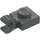 LEGO Dark Gray Plate 1 x 1 with Horizontal Clip (Flat Fronted Clip) (6019)