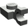 LEGO Gris foncé assiette 1 x 1 avec Agrafe Horizontal (Clip à face plate) (6019)