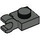 LEGO Donkergrijs Plaat 1 x 1 met Horizontale Klem (Clip met platte voorkant) (6019)