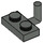 LEGO Dunkelgrau Platte 1 x 2 mit Haken (6 mm horizontaler Arm) (4623)