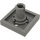 LEGO Dunkelgrau Platte 2 x 2 mit Unterseite Stift (Kleine Löcher in der Platte) (2476)