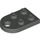 LEGO Dark Gray Plate 2 x 3 with Rounded End and Pin Hole (3176)