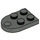 LEGO Dark Gray Plate 2 x 3 with Rounded End and Pin Hole (3176)