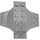 LEGO Dark Gray Plate 6 x 6 x 0.667 Cross with Dome (30303)