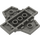 LEGO Gris foncé assiette 6 x 6 x 0.667 Traverser avec Dome (30303)