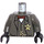 LEGO Donkergrijs Sheriff Torso met Vest, Vlinderdas en Pocket Watch (973 / 73403)