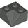 LEGO Dark Gray Slope 2 x 2 (45°) with Double Concave (Rough Surface) (3046 / 4723)