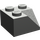 LEGO Donkergrijs Helling 2 x 2 (45°) met Dubbele Concave (Ruw oppervlak) (3046 / 4723)