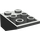 LEGO Donkergrijs Helling 2 x 3 (25°) Omgekeerd zonder verbindingen tussen noppen (3747)