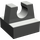 LEGO Gris foncé Tuile 1 x 1 avec Agrafe (Pas de coupe au centre) (2555 / 12825)