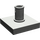 LEGO Dunkelgrau Fliese 2 x 2 mit Vertikale Stift (2460 / 49153)
