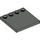 LEGO Dark Gray Tile 4 x 4 with Studs on Edge (6179)