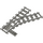레고 짙은 회색 기차 Track Switch 가리키다 오른쪽 (2859 / 75541)