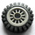 LEGO Dark Gray Wheel Centre Spoked Small with Narrow Tire 24 x 7 with Ridges Inside