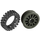 LEGO Dark Gray Wheel Centre Spoked Small with Narrow Tire 24 x 7 with Ridges Inside