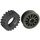 LEGO Dark Gray Wheel Centre Spoked Small with Tire 30 x 10.5 with Ridges Inside