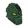 LEGO Dark Green Bionicle Inika Toa Kongu Head with Lime Eyes (56660)