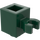 LEGO Dunkelgrün Backstein 1 x 1 mit Vertikale Clip (O-Clip öffnen, Hohlbolzen) (60475 / 65460)