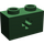 LEGO Vert foncé Brique 1 x 2 avec Essieu Trou (ouverture &#039;+&#039; et support de goujon inférieur) (32064)