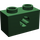 LEGO Dark Green Brick 1 x 2 with Axle Hole (&#039;X&#039; Opening) (32064)