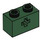 LEGO Dark Green Brick 1 x 2 with Axle Hole (&#039;X&#039; Opening) (32064)