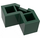 LEGO Dark Green Brick 2 x 2 Facet (87620)