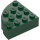 LEGO Dark Green Brick 4 x 4 Round Corner (2577)