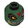 LEGO Dark Green Cragger With Dark Red Torn Cape, Pearl Gold Shoulder Armour, and Chi Head (Recessed Solid Stud) (3626 / 12879)