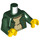 LEGO Donkergroen Vrouwelijk Zeeman Minifiguur Torso (973 / 76382)