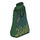 LEGO Dark Green Friends Hip with Long Skirt with Gold Decorations and Dark Blue Plaid (Thin Hinge) (36187 / 109886)